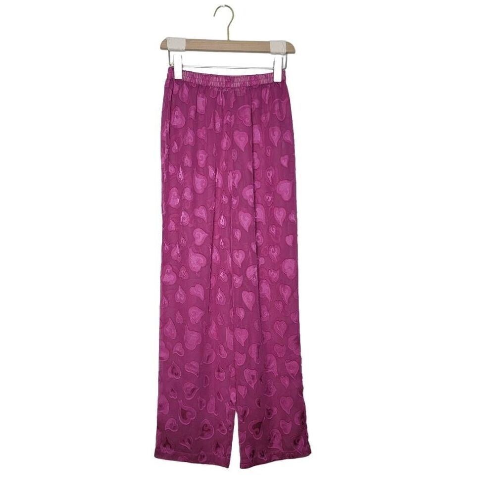 Victoria's Secret Vintage Sheer Hearts Pants Pink Valentines Size Small